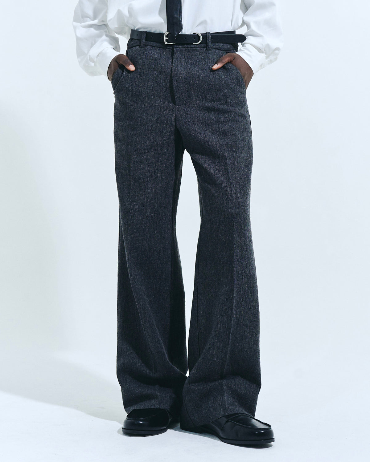SEMI WIDE TWEED SLACKS