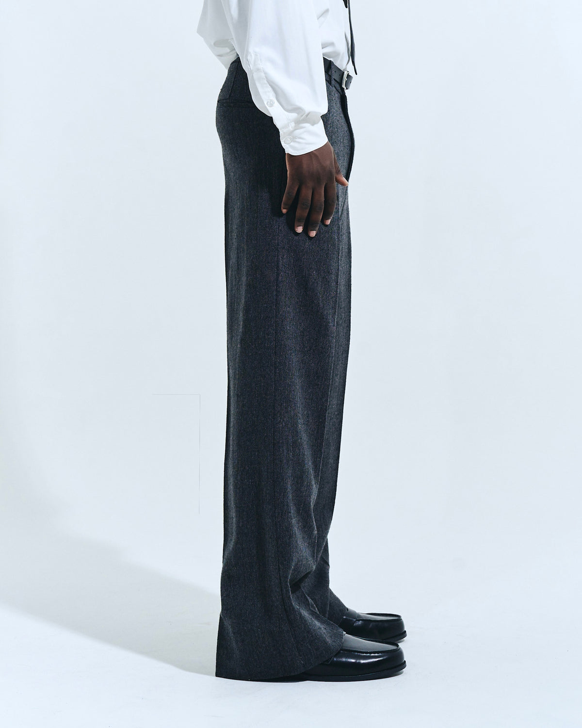 SEMI WIDE TWEED SLACKS