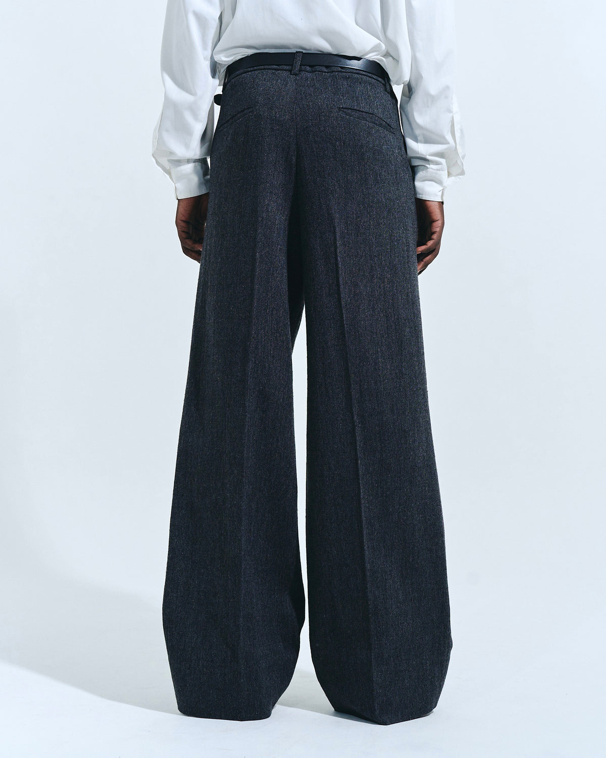 SEMI WIDE TWEED SLACKS