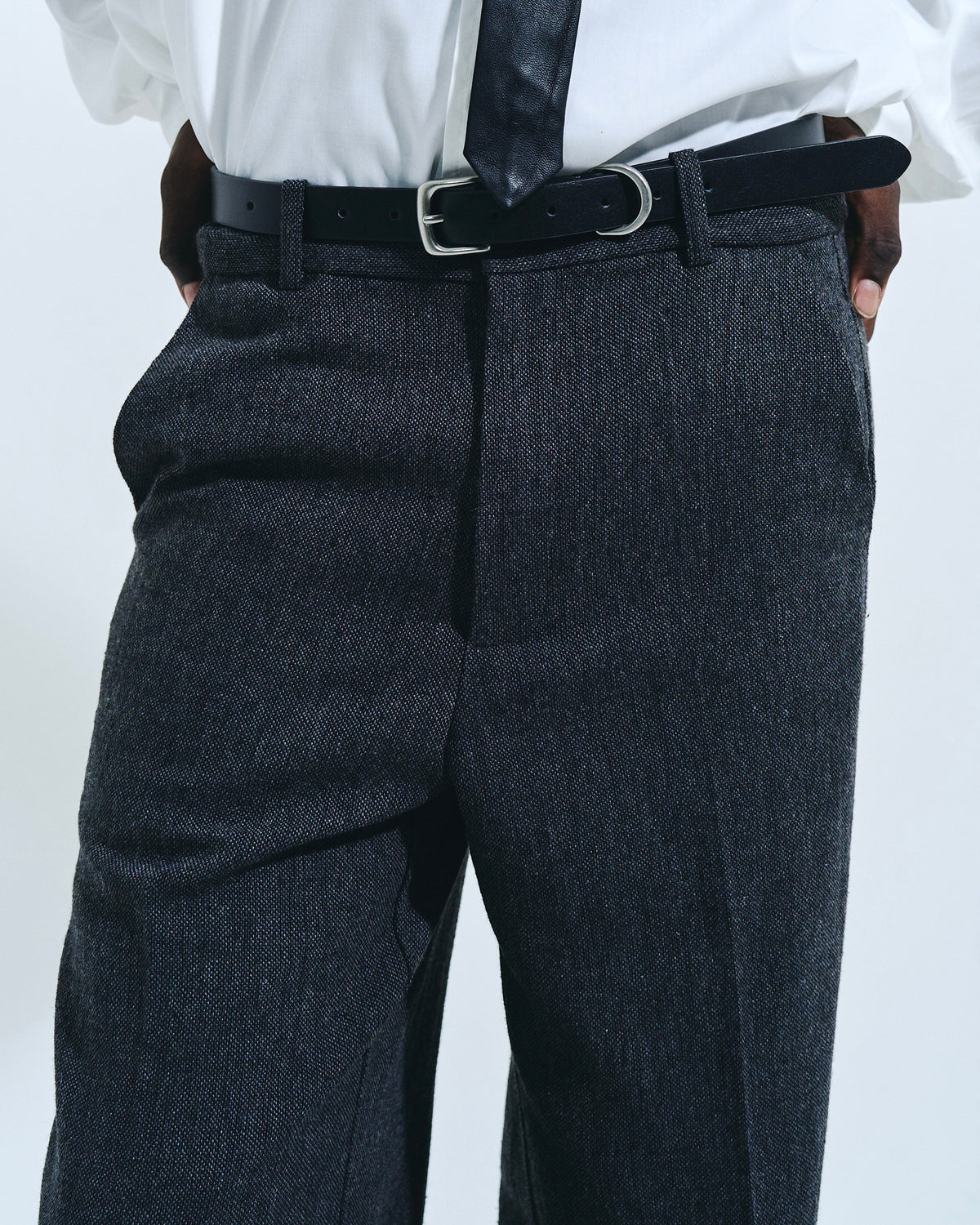 SEMI WIDE TWEED SLACKS