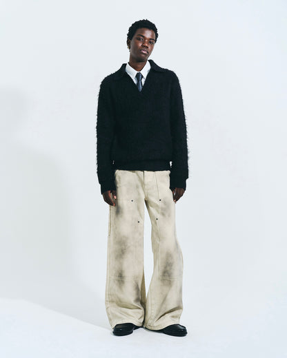 FADED DOUBLE KNEE PAINTER PANTS