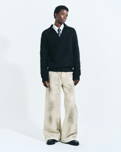 FADED DOUBLE KNEE PAINTER PANTS
