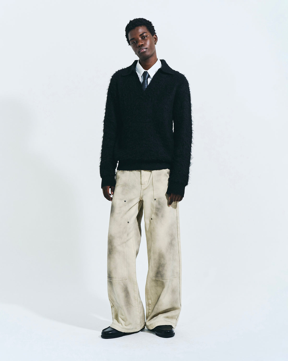FADED DOUBLE KNEE PAINTER PANTS