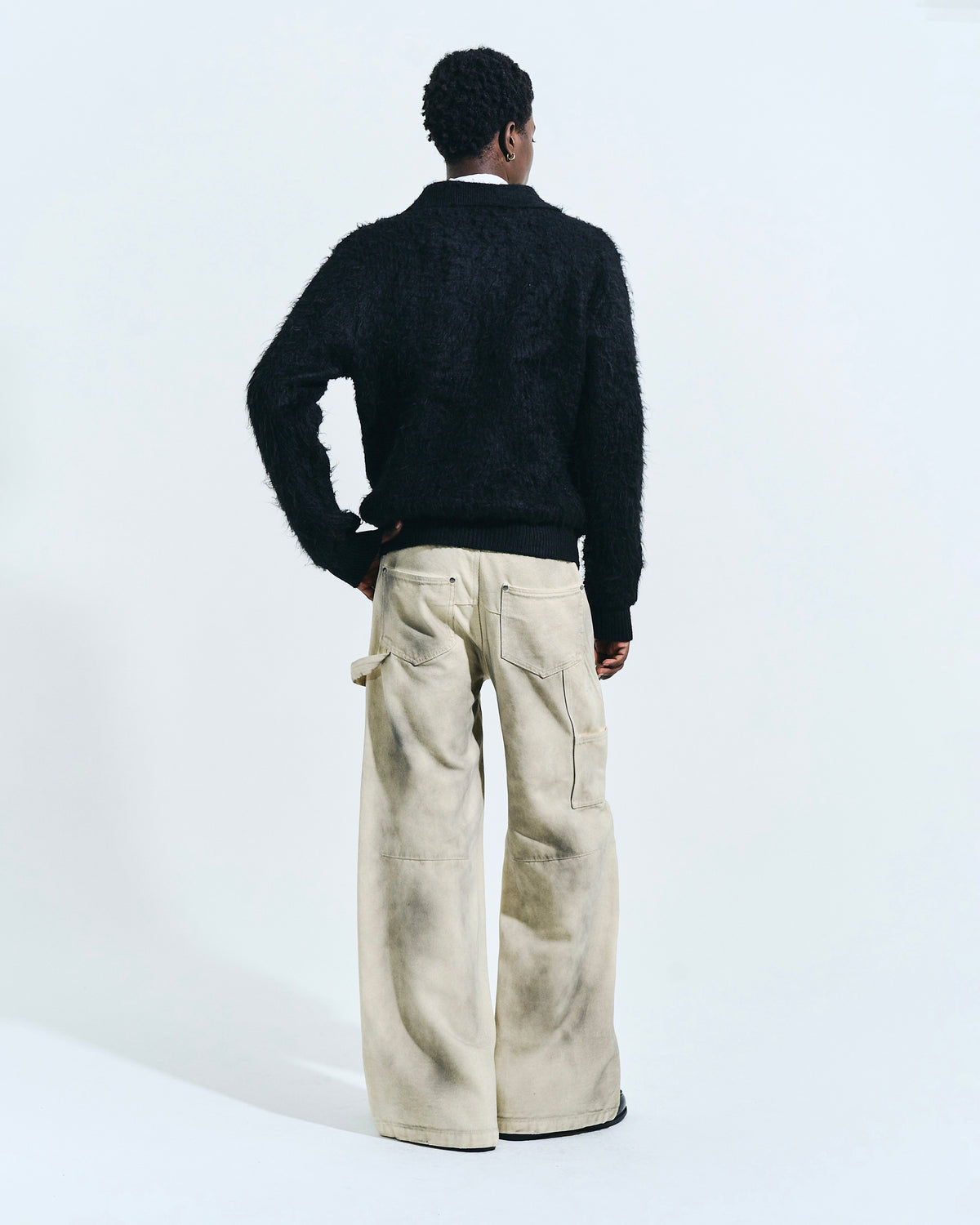 FADED DOUBLE KNEE PAINTER PANTS
