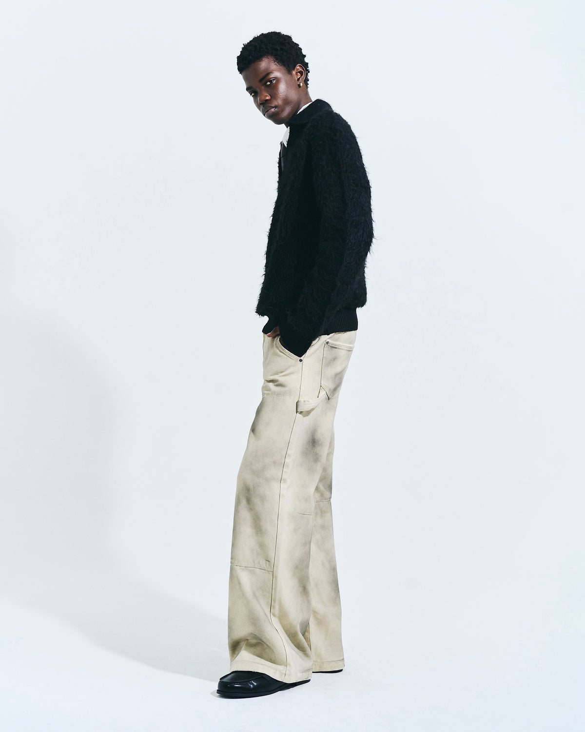FADED DOUBLE KNEE PAINTER PANTS