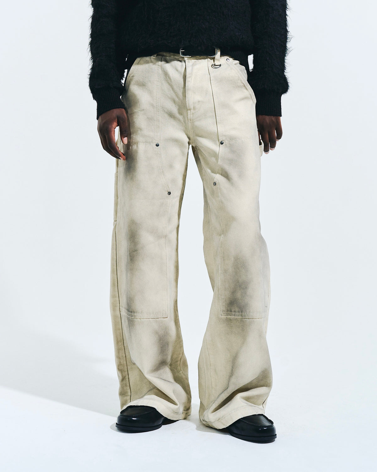FADED DOUBLE KNEE PAINTER PANTS