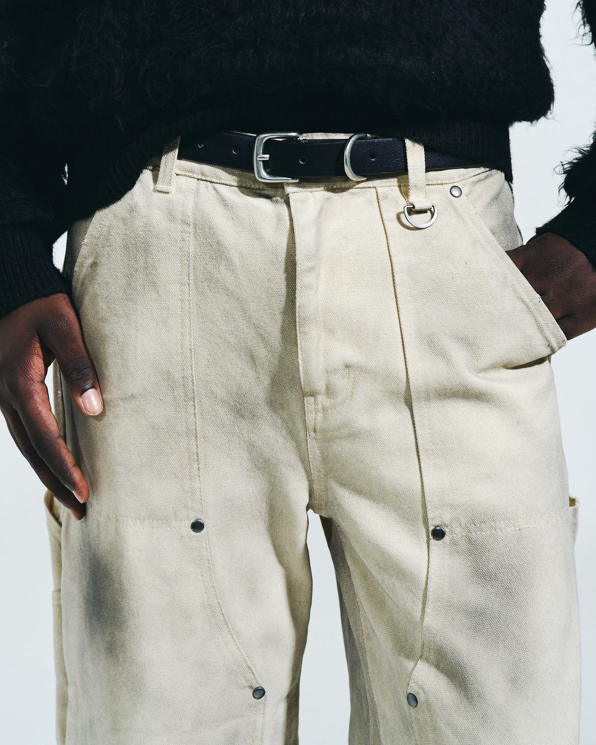 FADED DOUBLE KNEE PAINTER PANTS