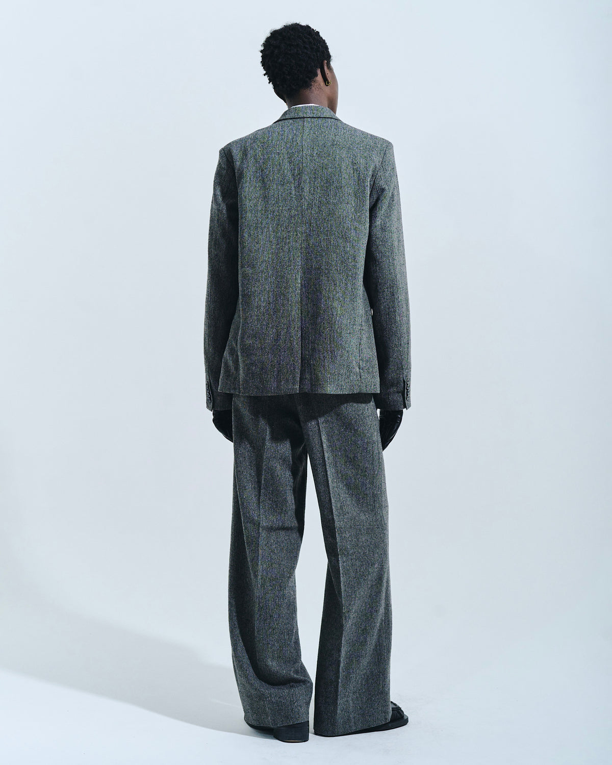 SEMI WIDE TWEED SLACKS