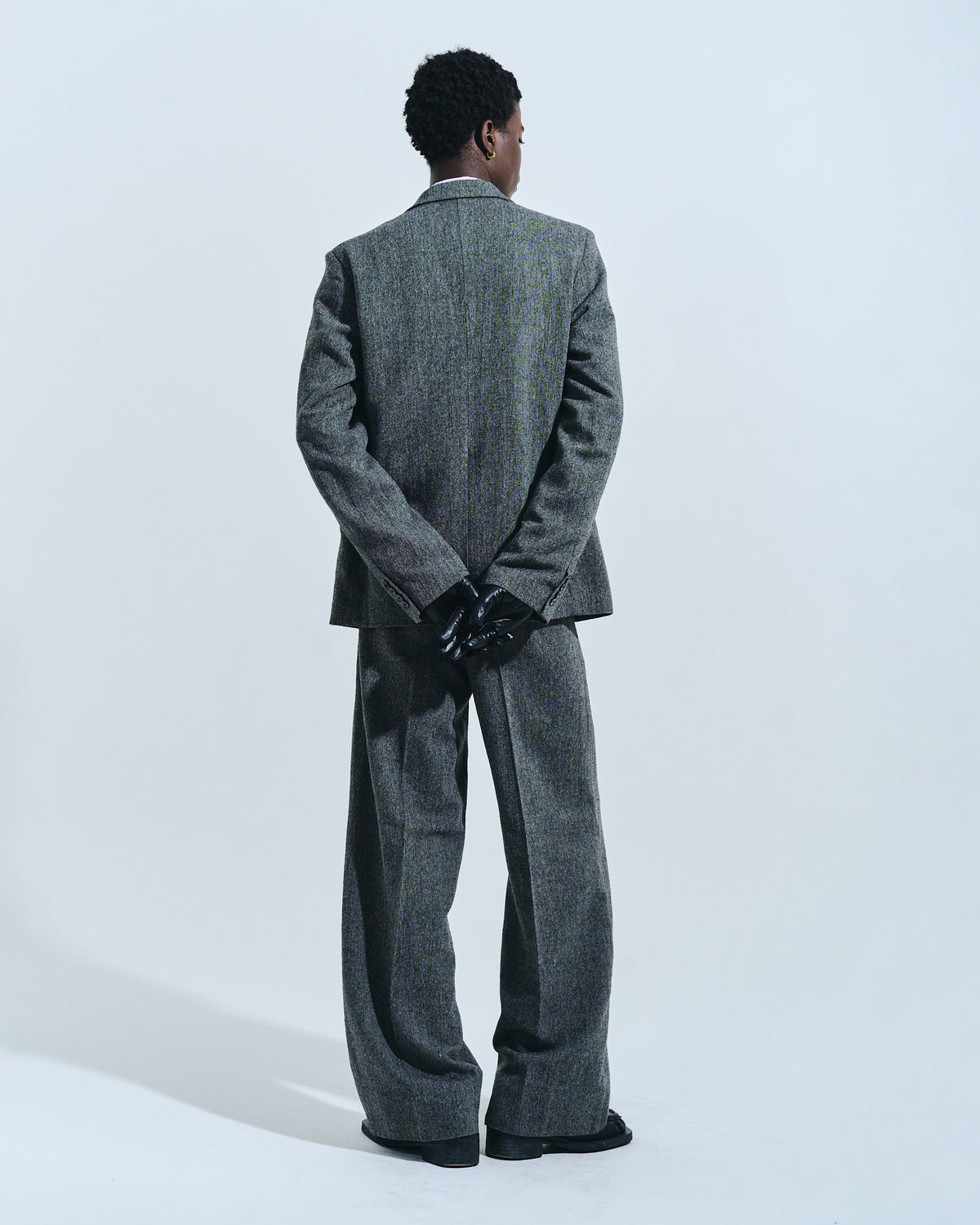 SINGLE BREASTED TWEED TAILORED JACKET