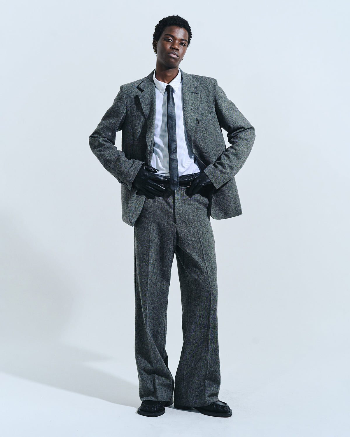 SLIM FAUX LEATHER TIE