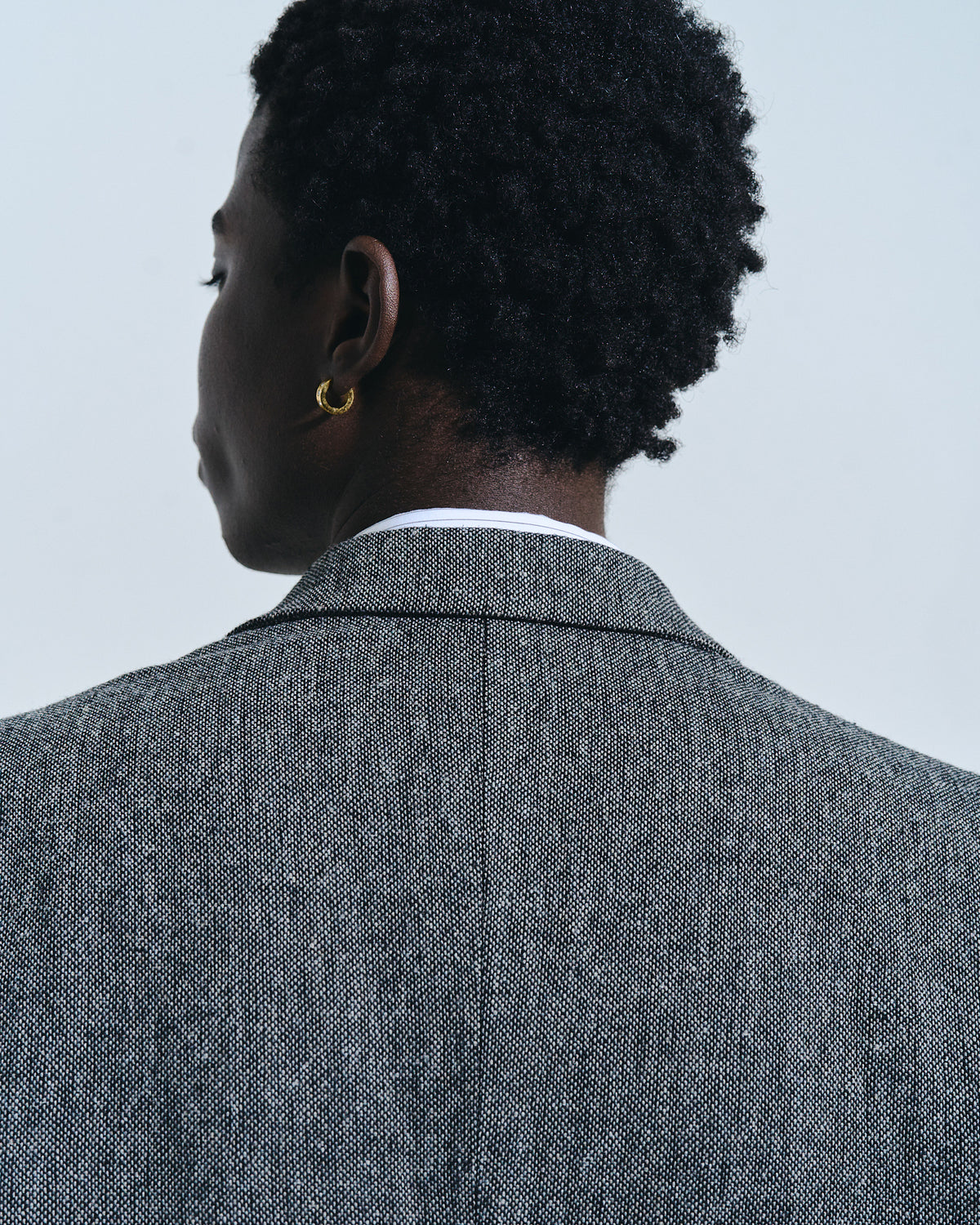 SINGLE BREASTED TWEED TAILORED JACKET