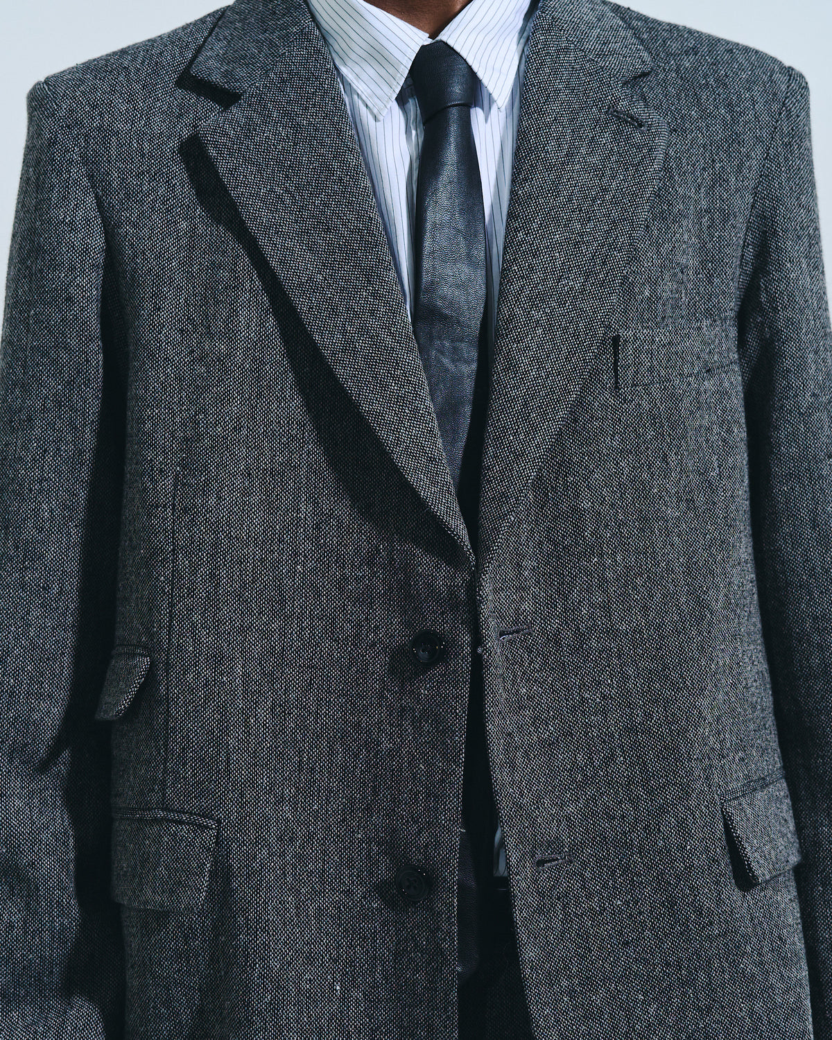 SINGLE BREASTED TWEED TAILORED JACKET