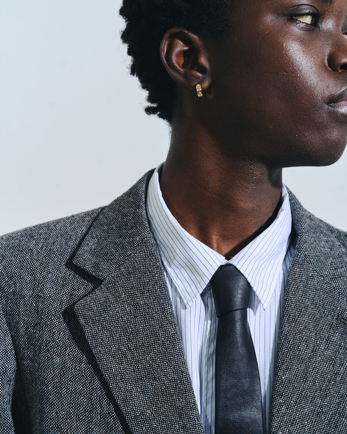 SINGLE BREASTED TWEED TAILORED JACKET