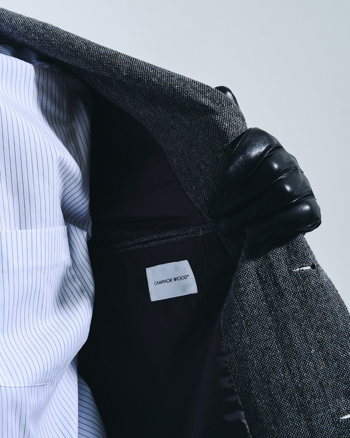 SINGLE BREASTED TWEED TAILORED JACKET