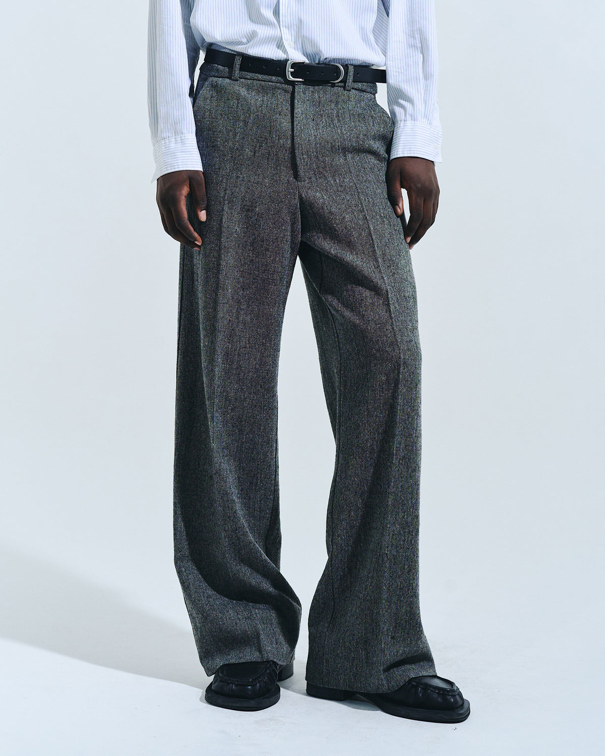 SEMI WIDE TWEED SLACKS