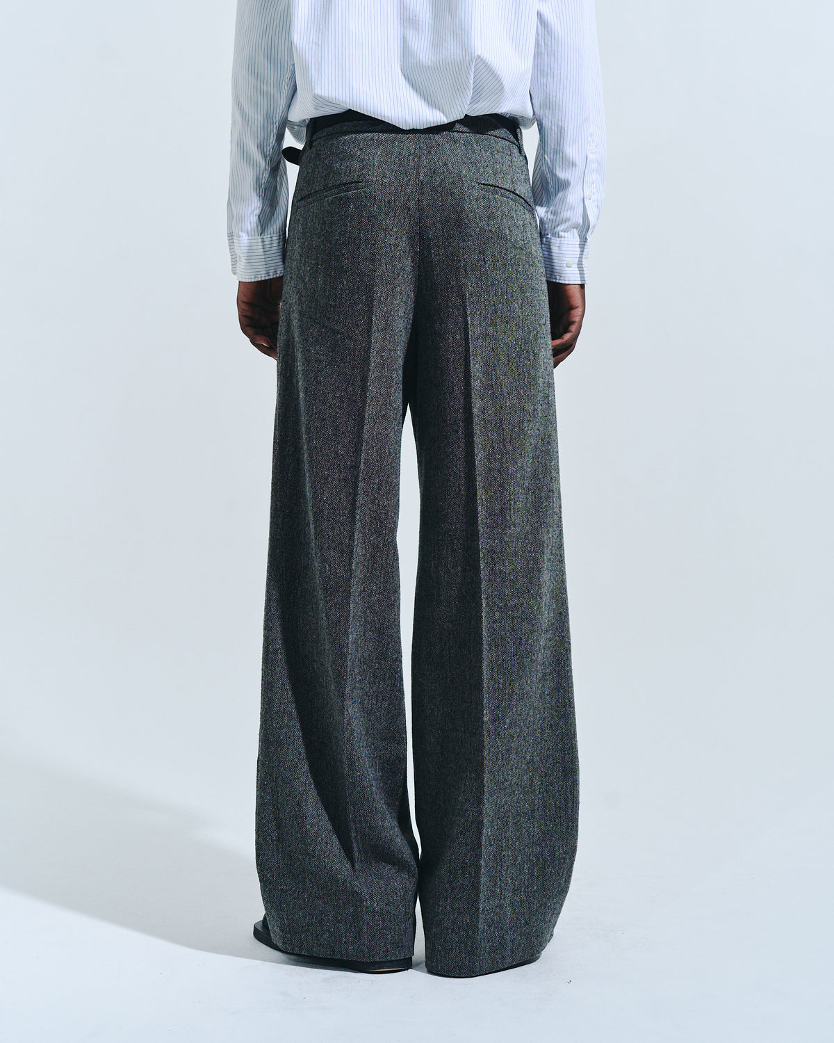 SEMI WIDE TWEED SLACKS