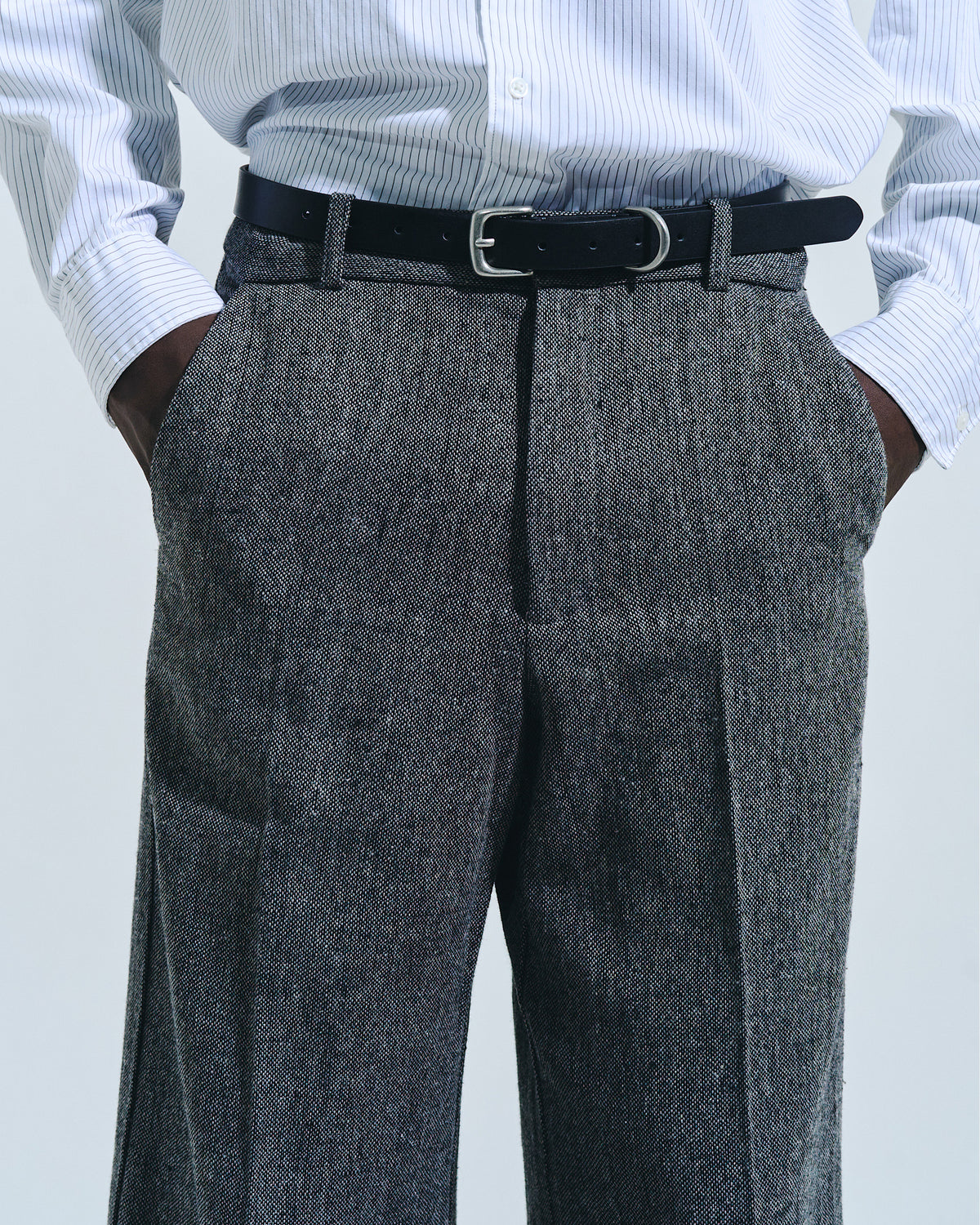 SEMI WIDE TWEED SLACKS
