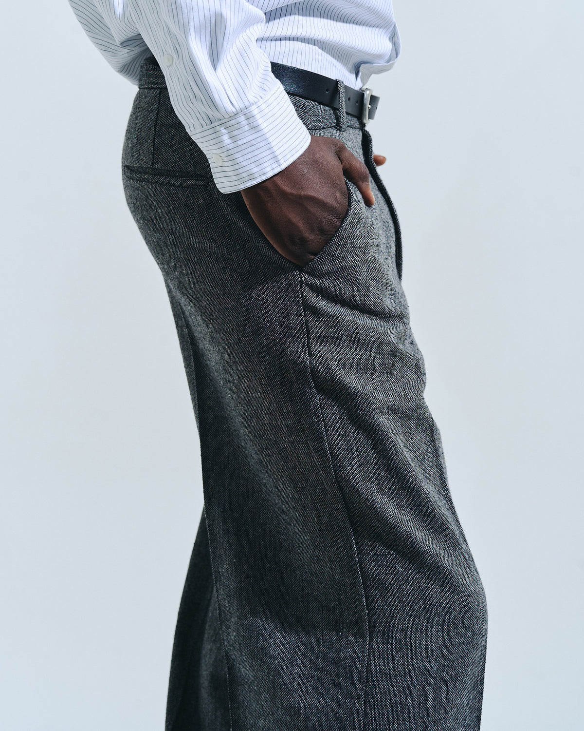 SEMI WIDE TWEED SLACKS