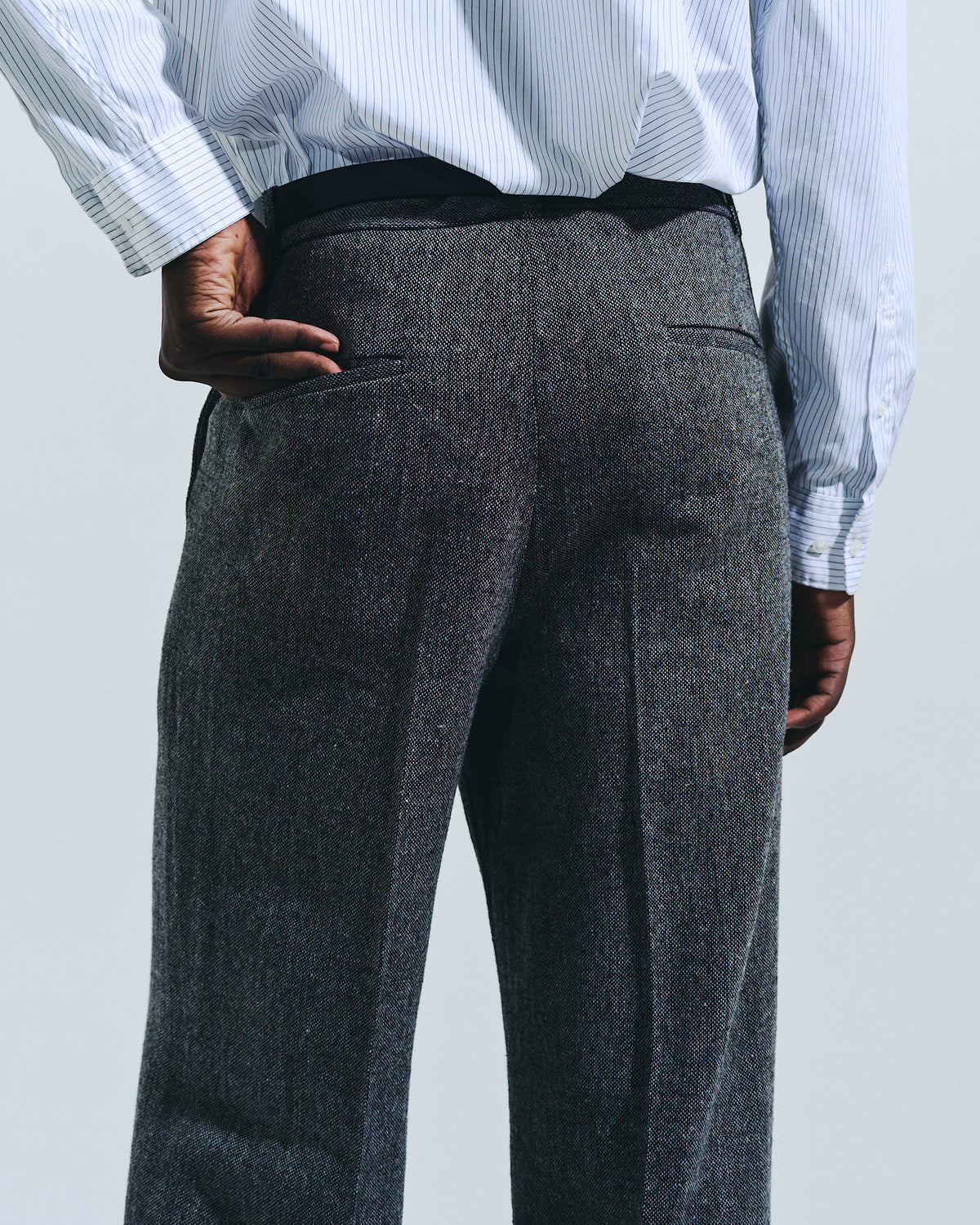 SEMI WIDE TWEED SLACKS