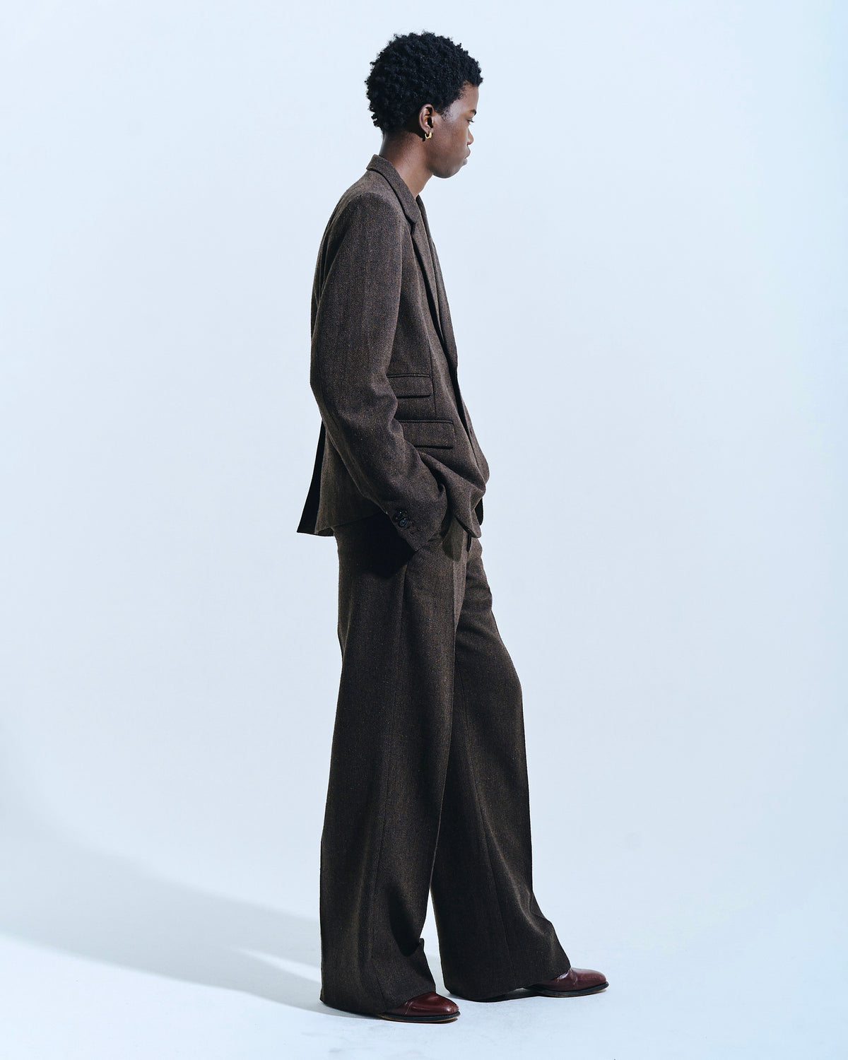 SEMI WIDE TWEED SLACKS