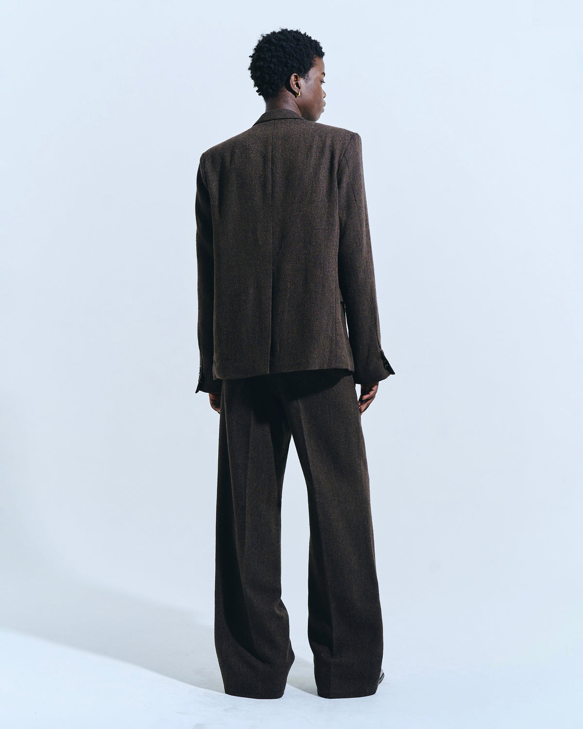 SEMI WIDE TWEED SLACKS