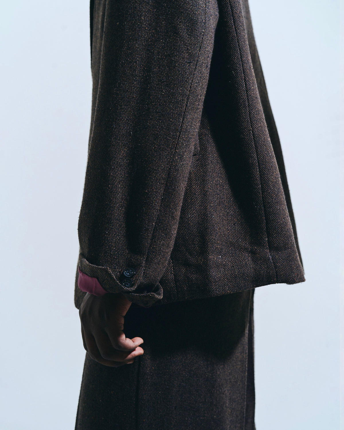 SINGLE BREASTED TWEED TAILORED JACKET