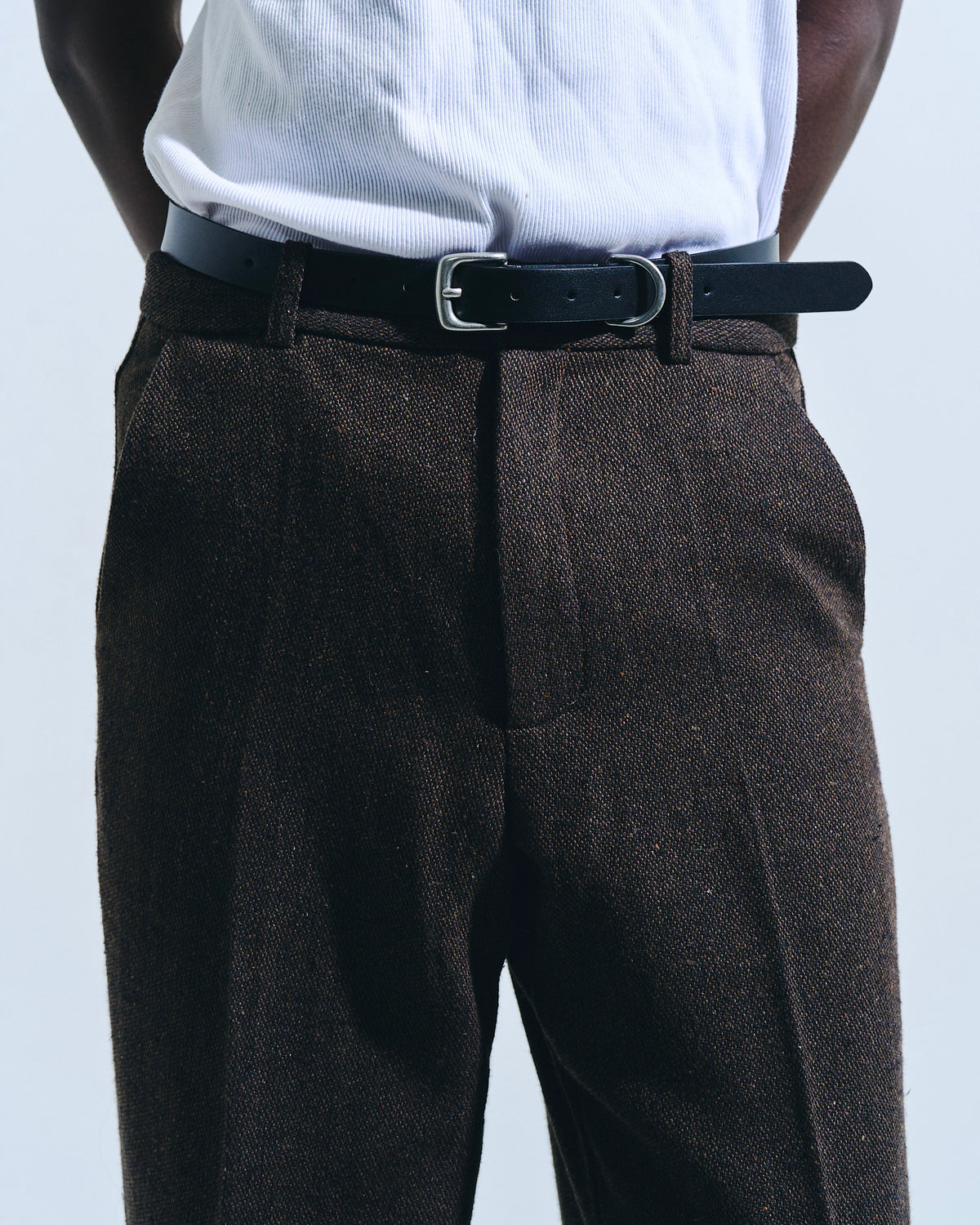 SEMI WIDE TWEED SLACKS
