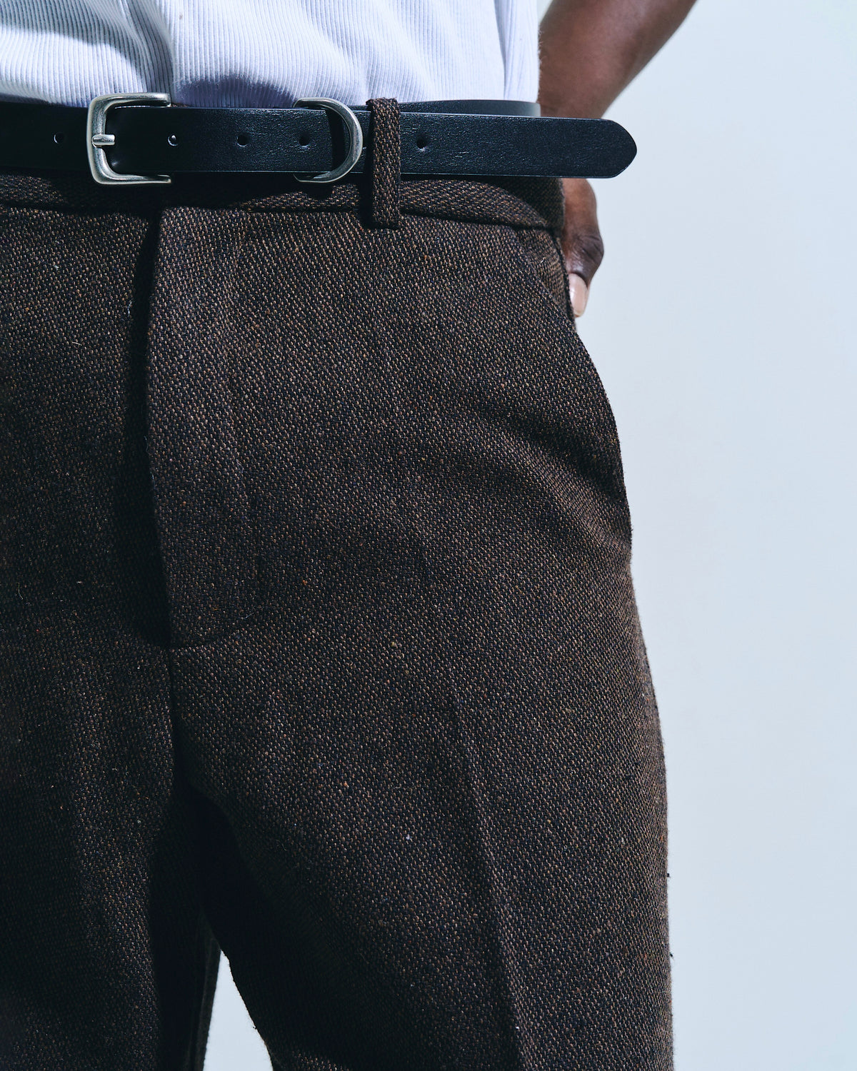 SEMI WIDE TWEED SLACKS