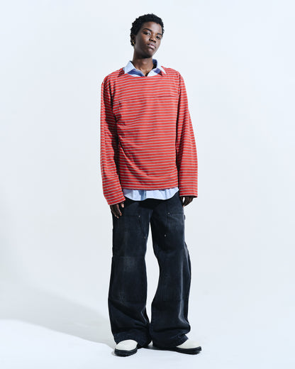 FADED DOUBLE KNEE PAINTER PANTS