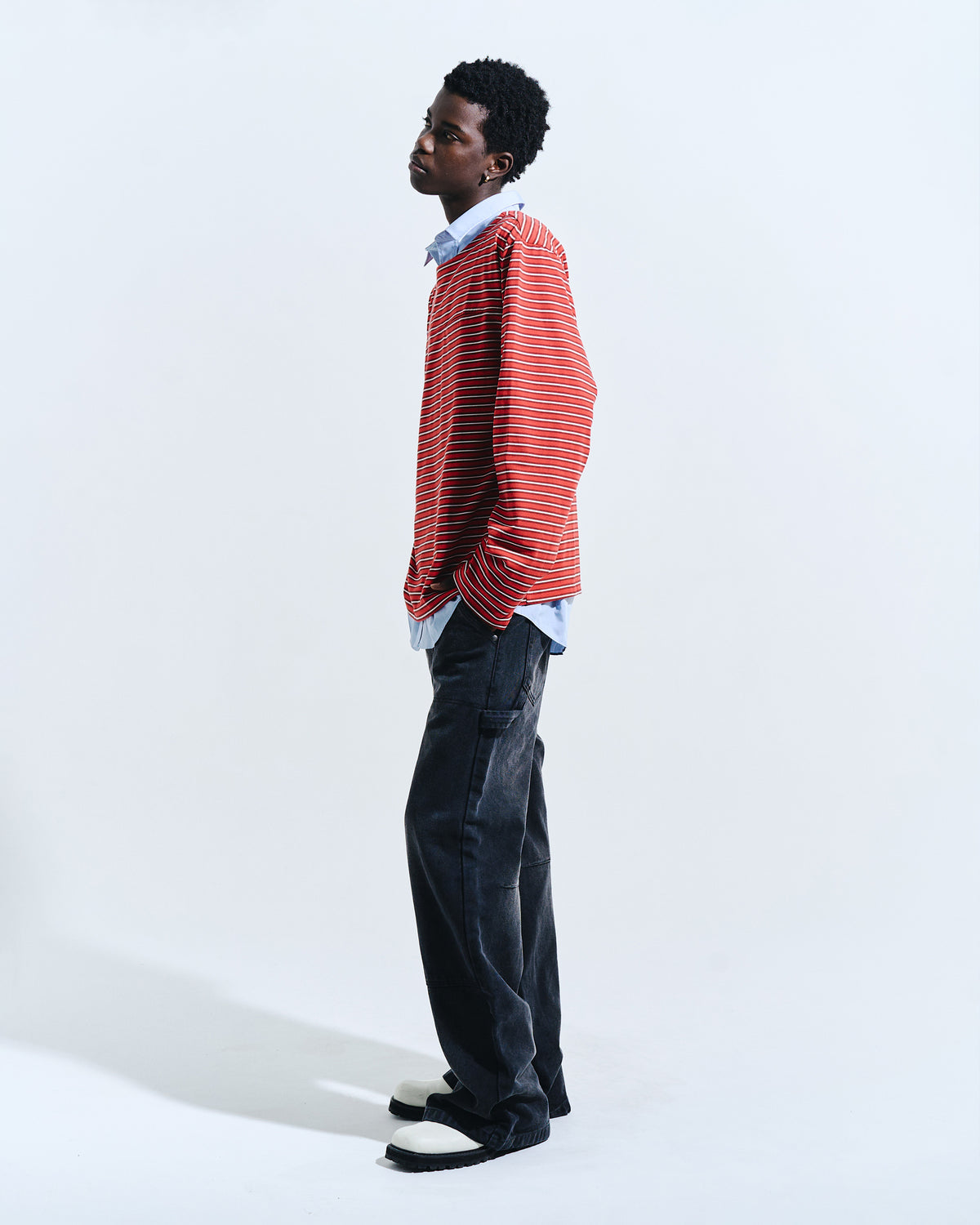 FADED DOUBLE KNEE PAINTER PANTS