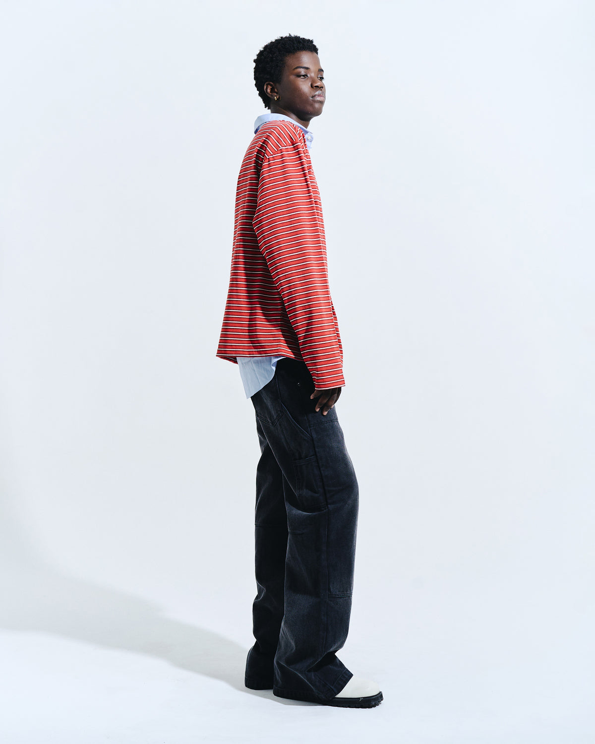FADED DOUBLE KNEE PAINTER PANTS