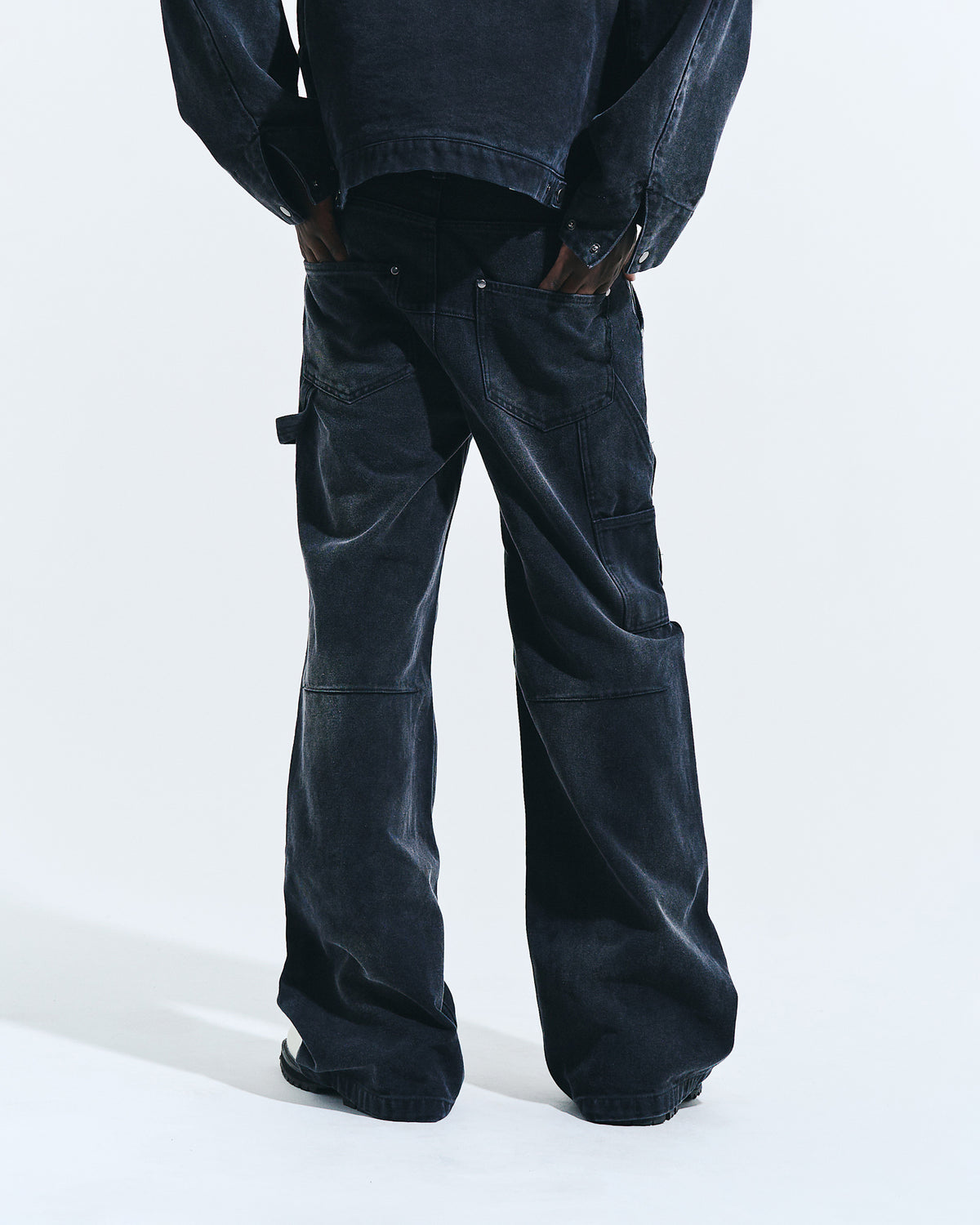 FADED DOUBLE KNEE PAINTER PANTS