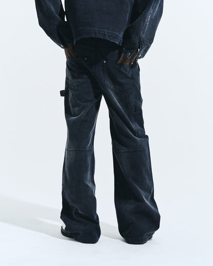 FADED DOUBLE KNEE PAINTER PANTS