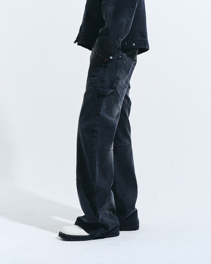 FADED DOUBLE KNEE PAINTER PANTS