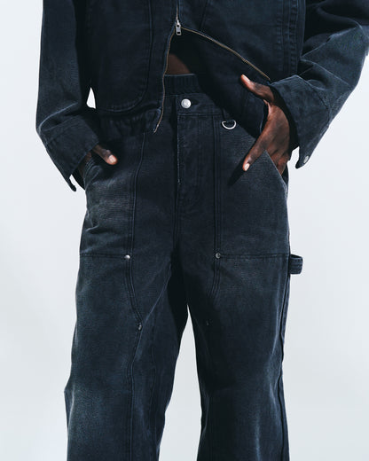 FADED DOUBLE KNEE PAINTER PANTS