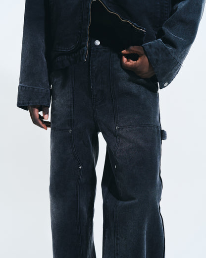 FADED DOUBLE KNEE PAINTER PANTS
