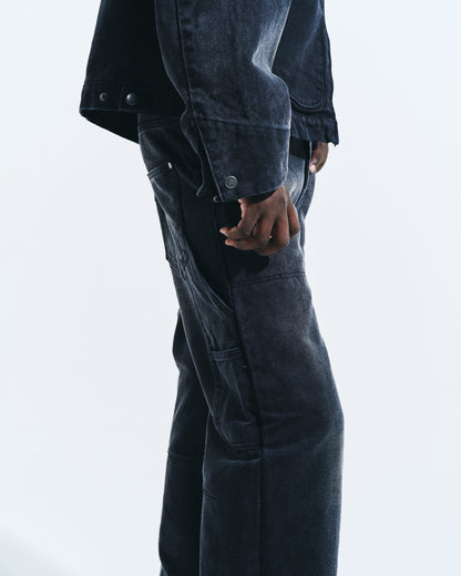 FADED DOUBLE KNEE PAINTER PANTS