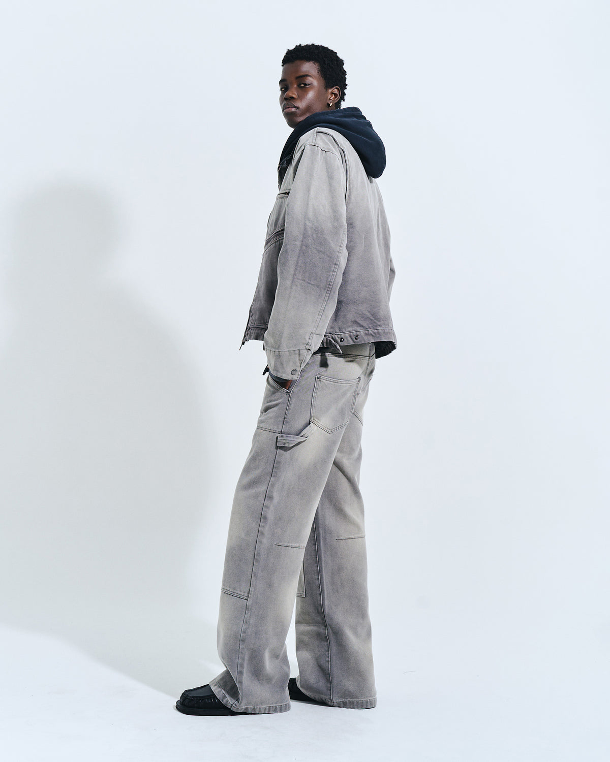 FADED DOUBLE KNEE PAINTER PANTS