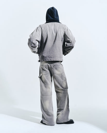 FADED DOUBLE KNEE PAINTER PANTS