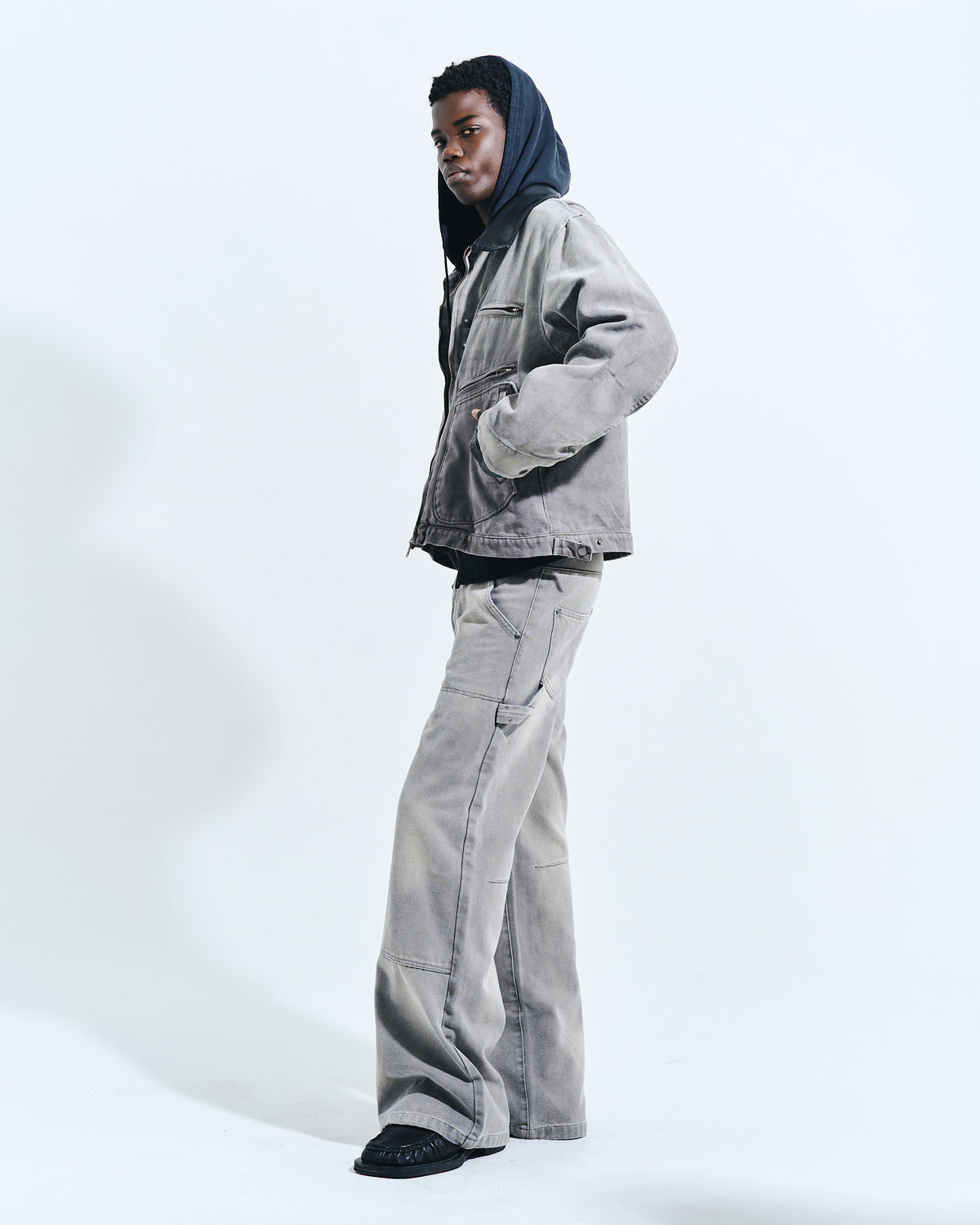 FADED DOUBLE KNEE PAINTER PANTS