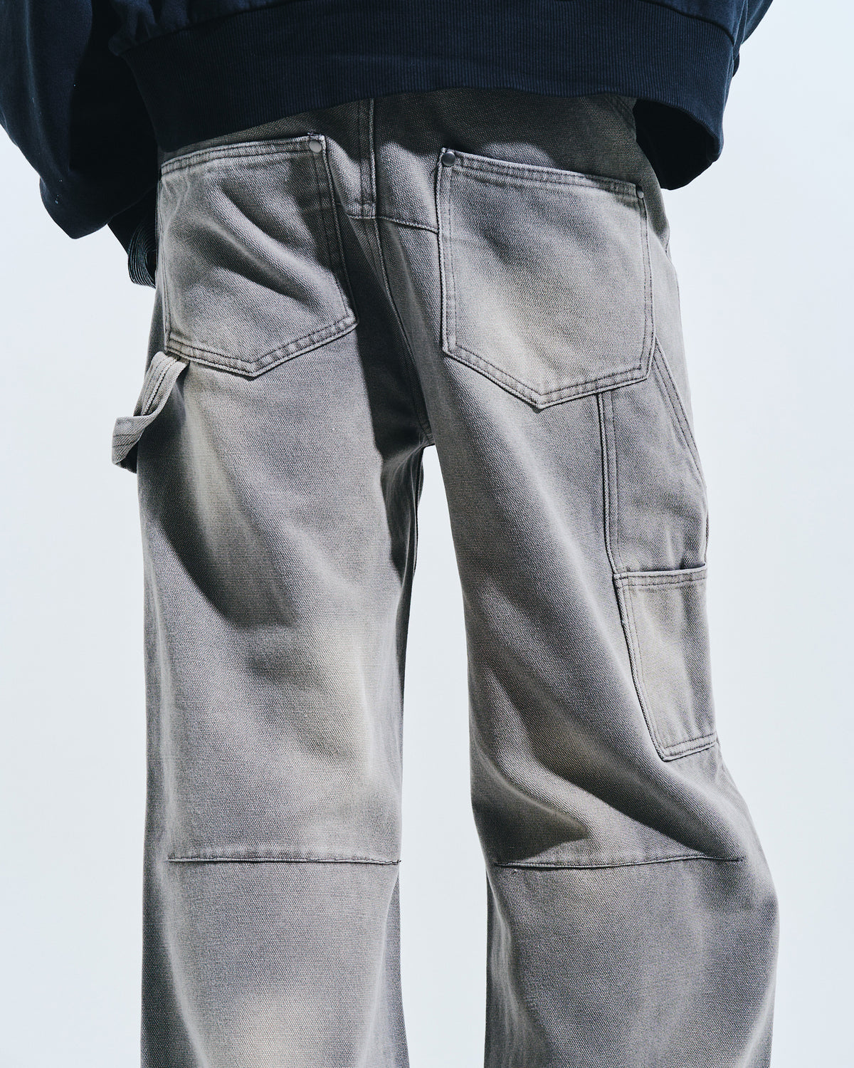 FADED DOUBLE KNEE PAINTER PANTS