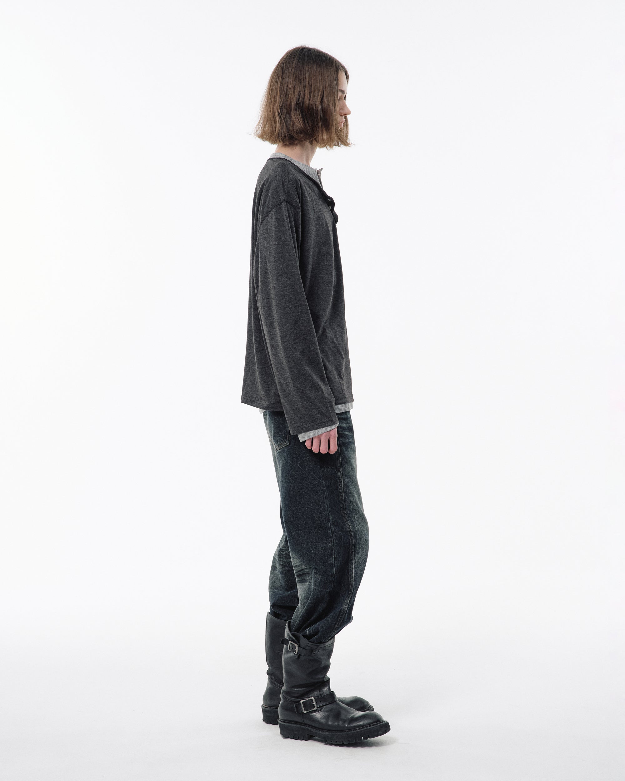 2PIECE PACK HENELY-NECK L/S TEE – CAMPHOR WOOD - OFFICIAL ONLINE