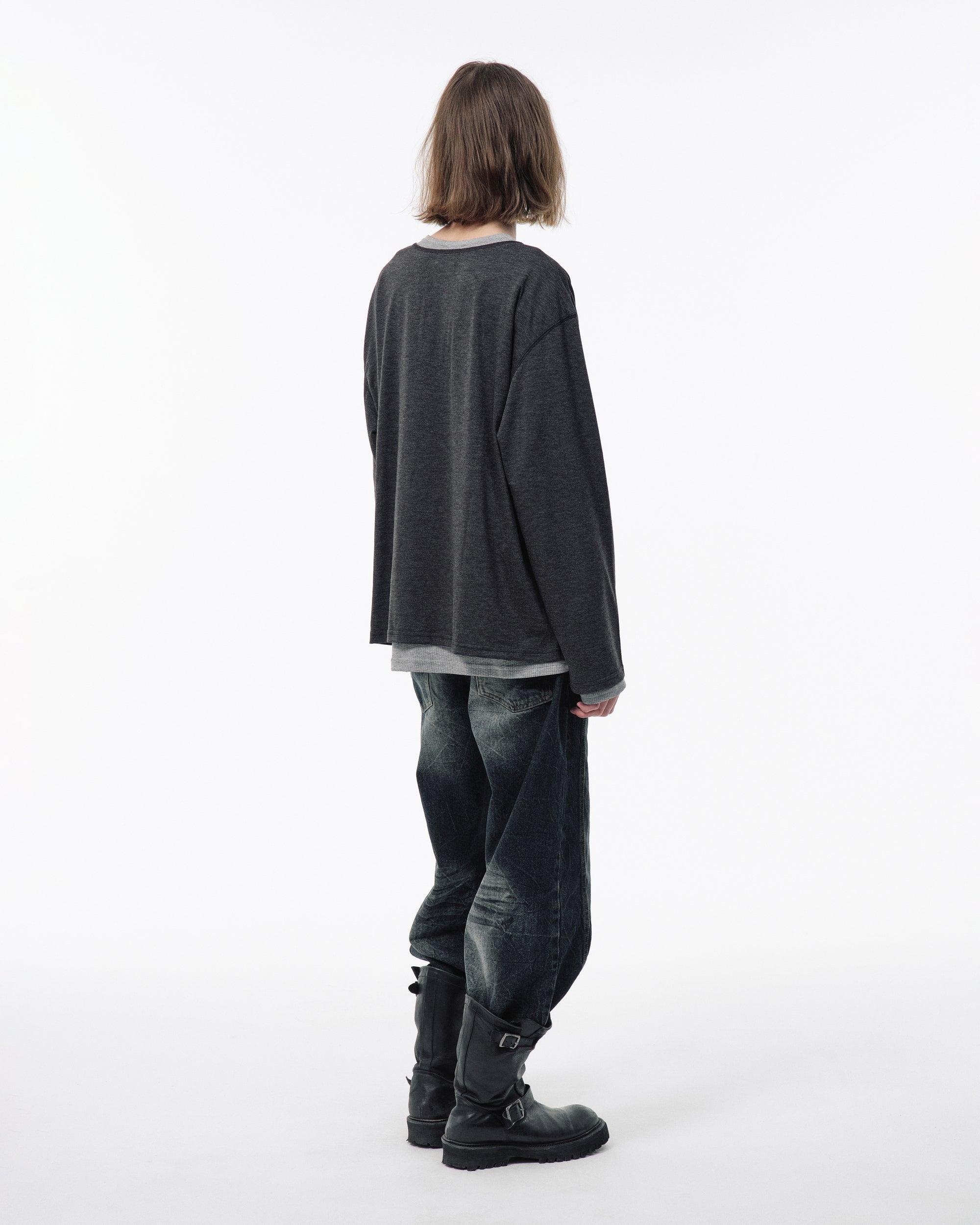 2PIECE PACK HENELY-NECK L/S TEE – CAMPHOR WOOD - OFFICIAL ONLINE