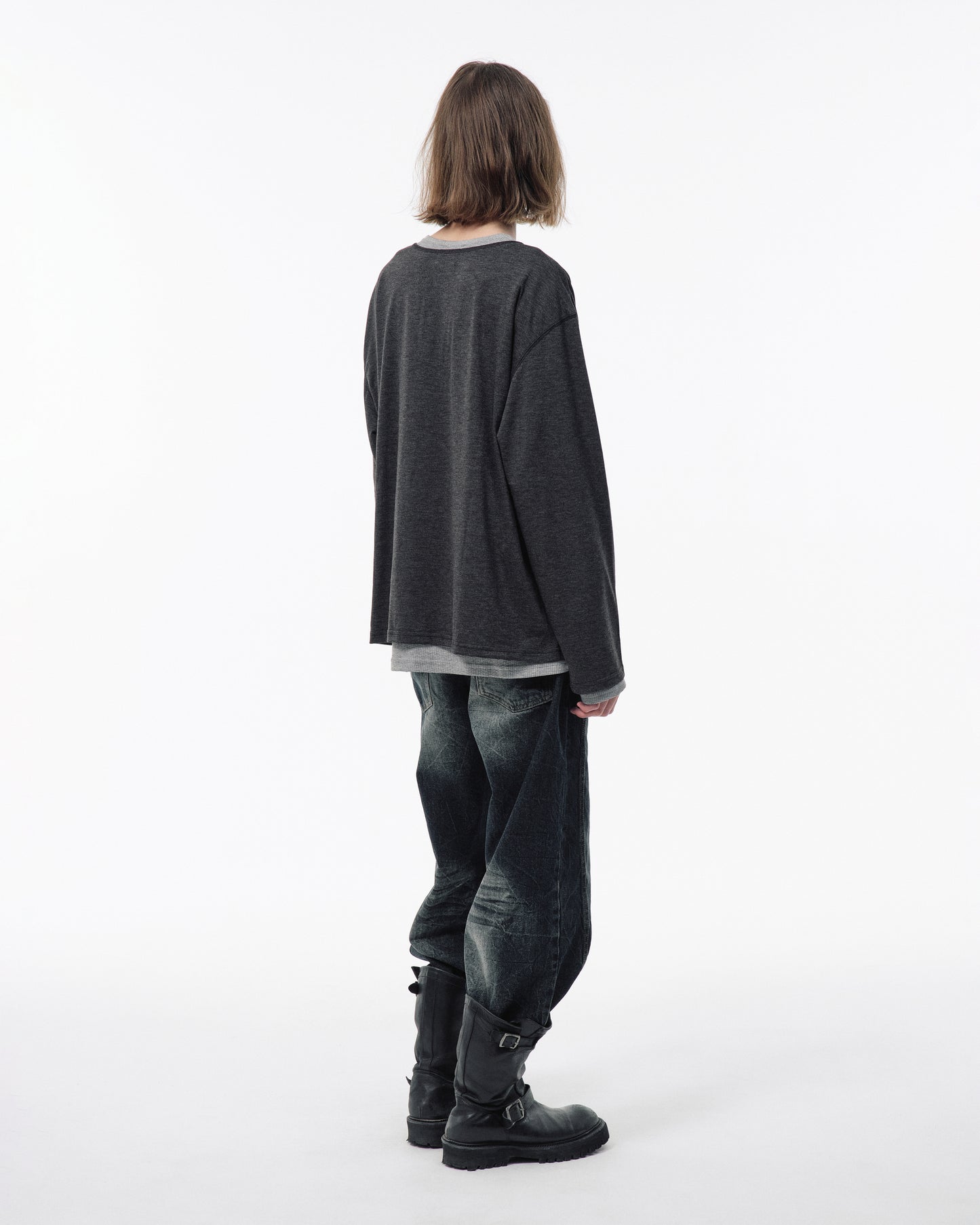 2PIECE PACK HENELY-NECK L/S TEE