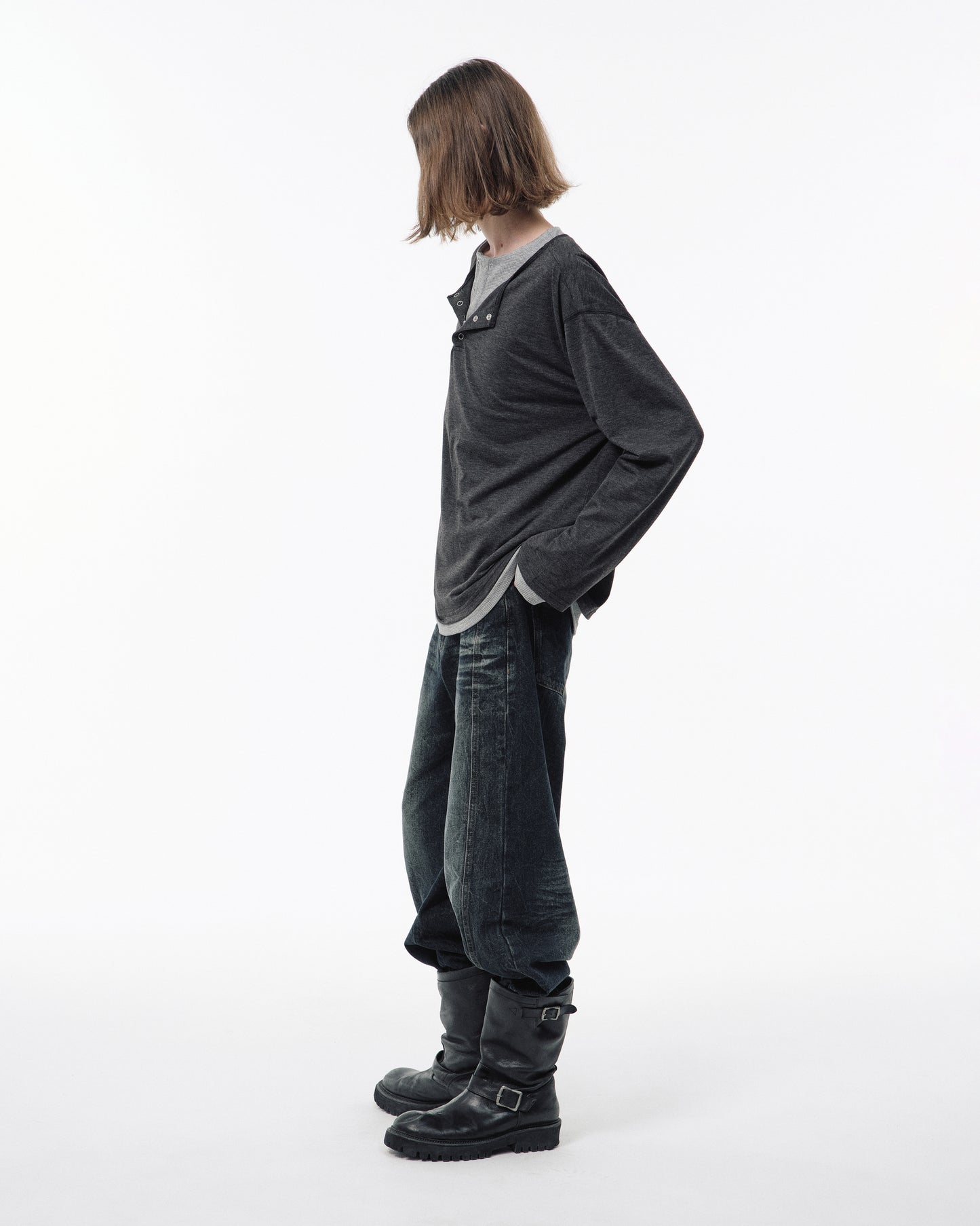 2PIECE PACK HENELY-NECK L/S TEE