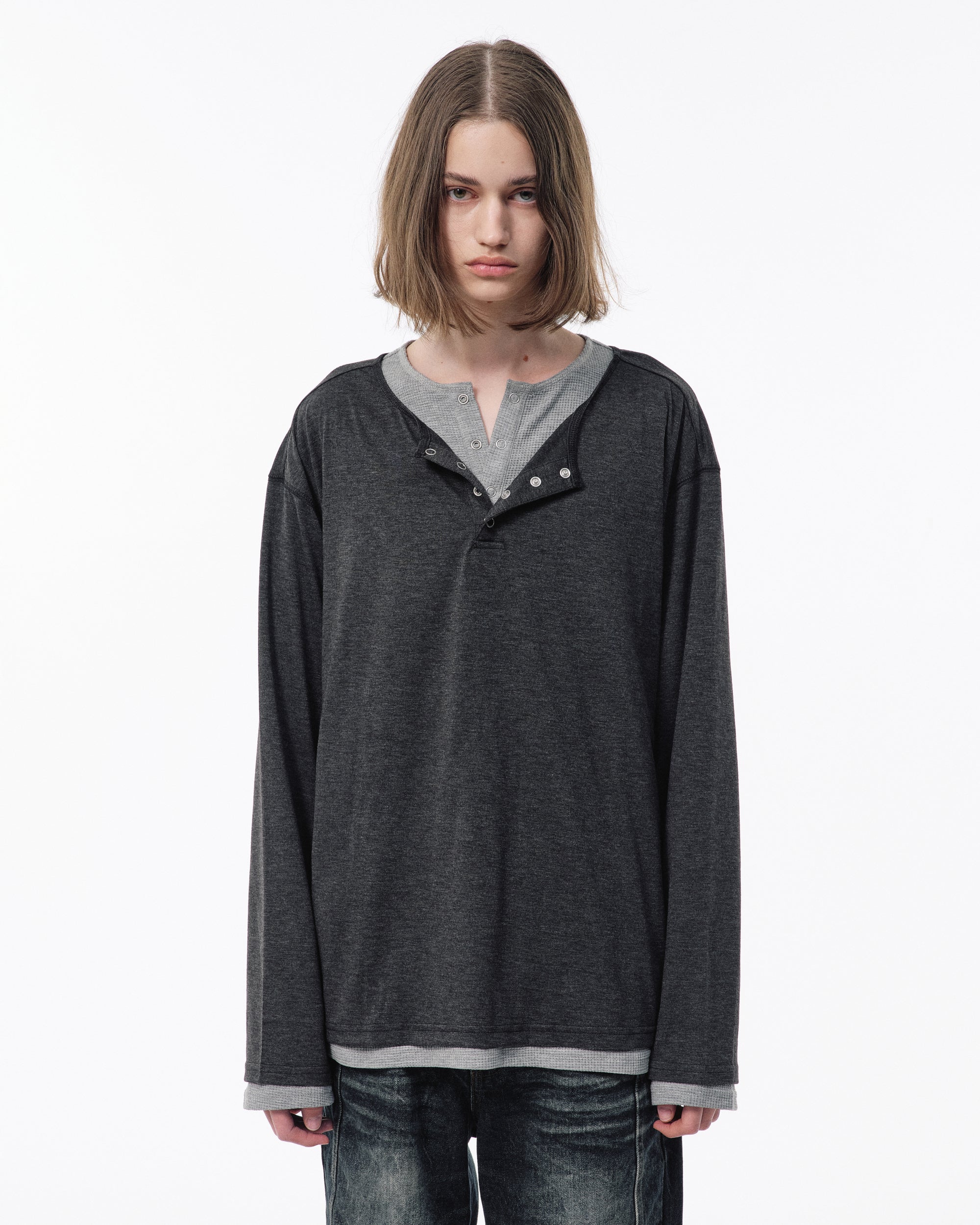 2PIECE PACK HENELY-NECK L/S TEE – CAMPHOR WOOD - OFFICIAL ONLINE