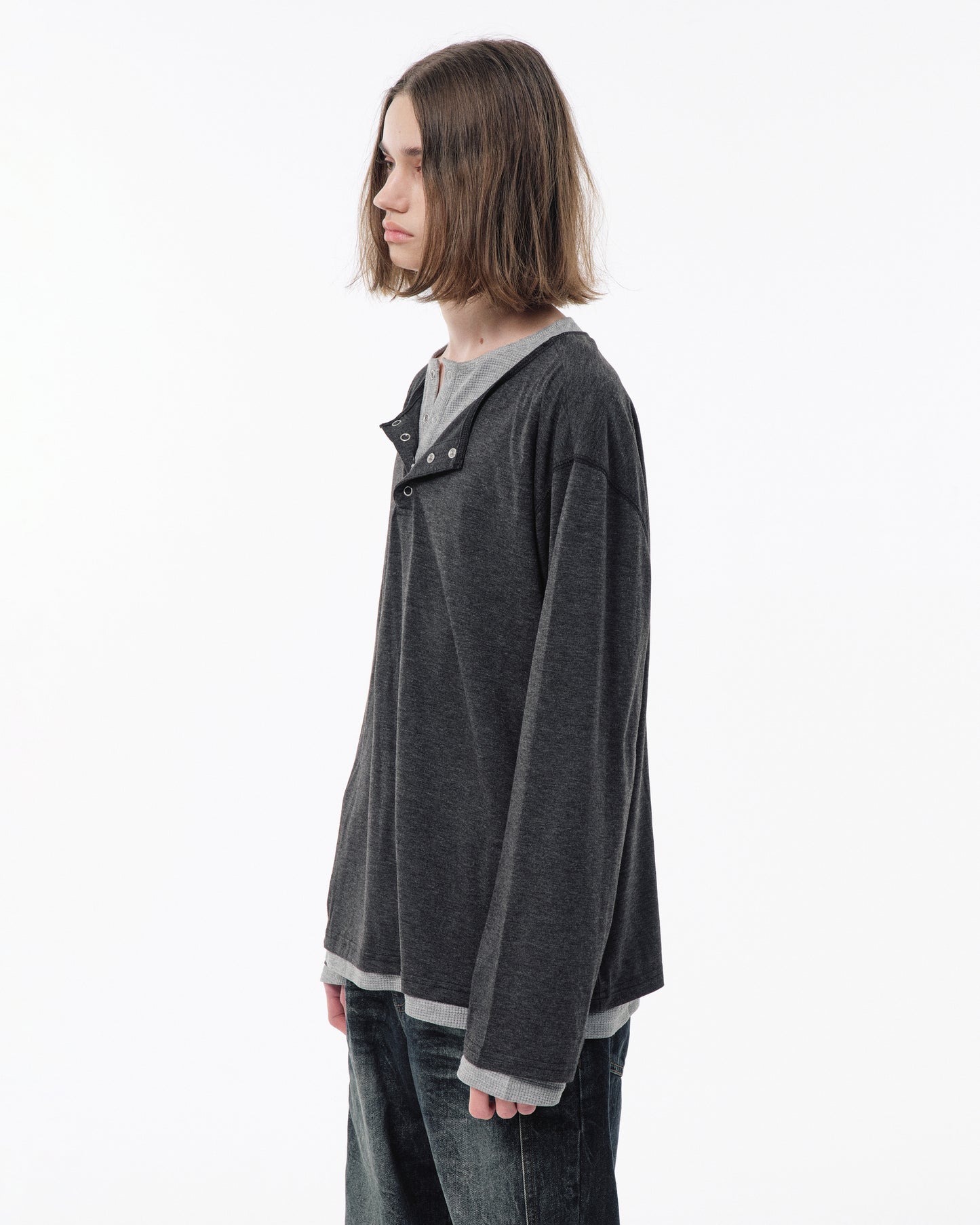 2PIECE PACK HENELY-NECK L/S TEE