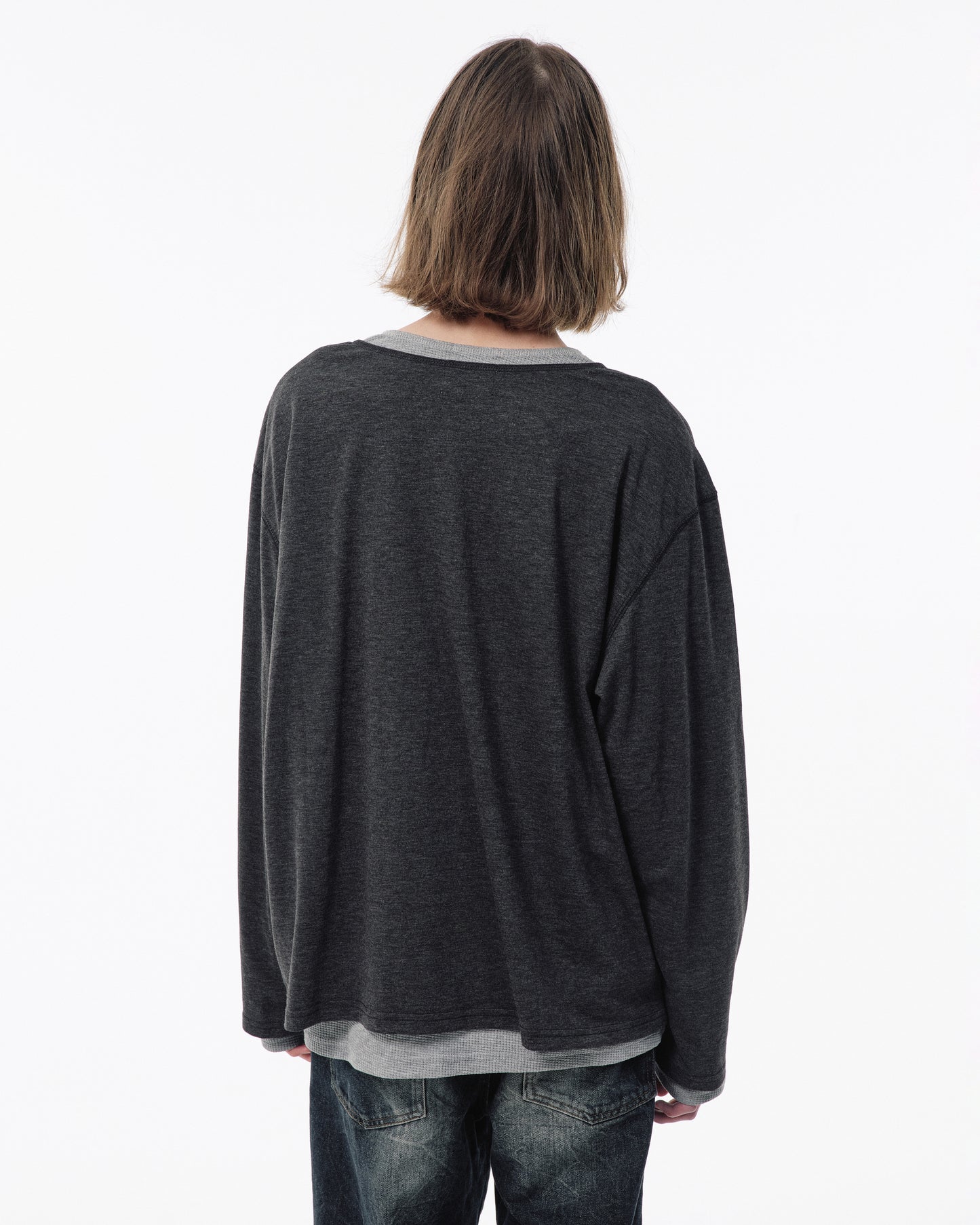 2PIECE PACK HENELY-NECK L/S TEE