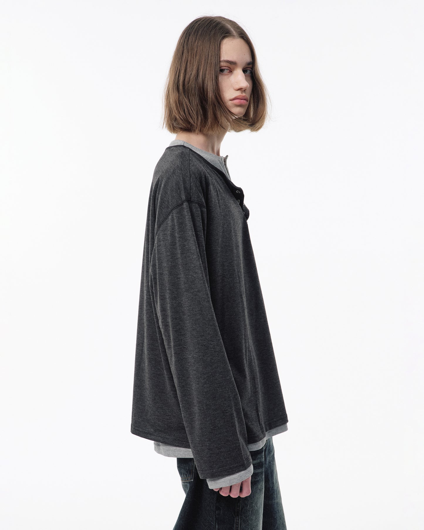 2PIECE PACK HENELY-NECK L/S TEE