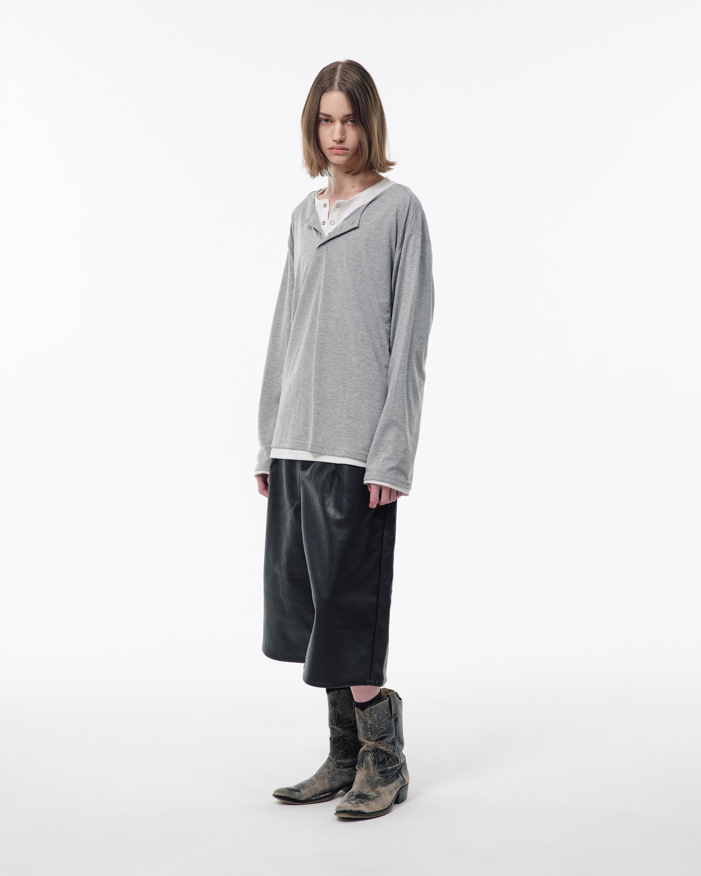 2PIECE PACK HENELY-NECK L/S TEE